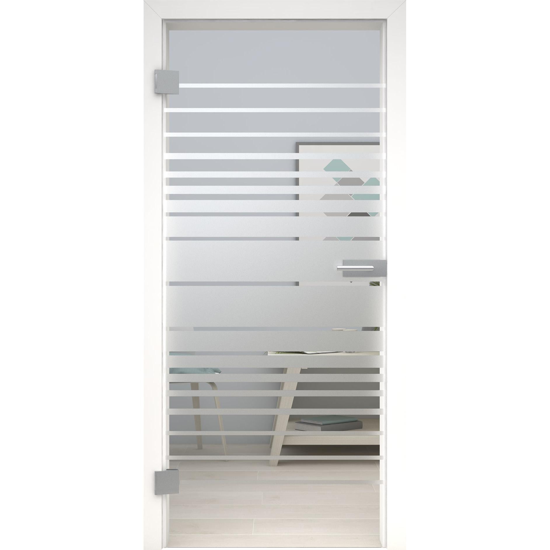 Glastür MattDesign 417-U Klarglas-198,5 x 73,5 cm (Glasmaß 197,2 x 70,9 cm)-links-Montario