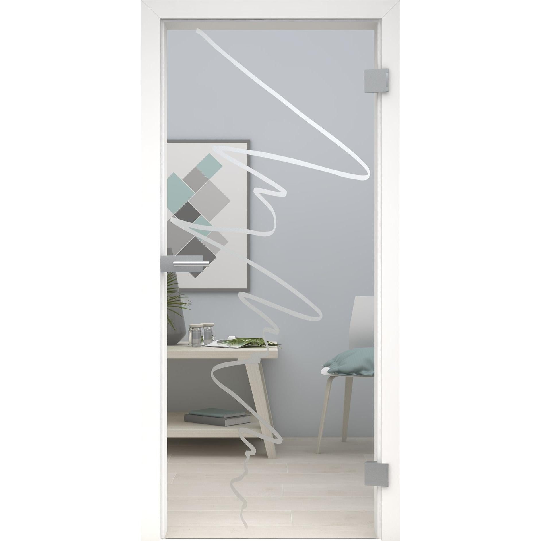 Glastür MattDesign 436-U Klarglas-198,5 x 73,5 cm (Glasmaß 197,2 x 70,9 cm)-rechts-Montario