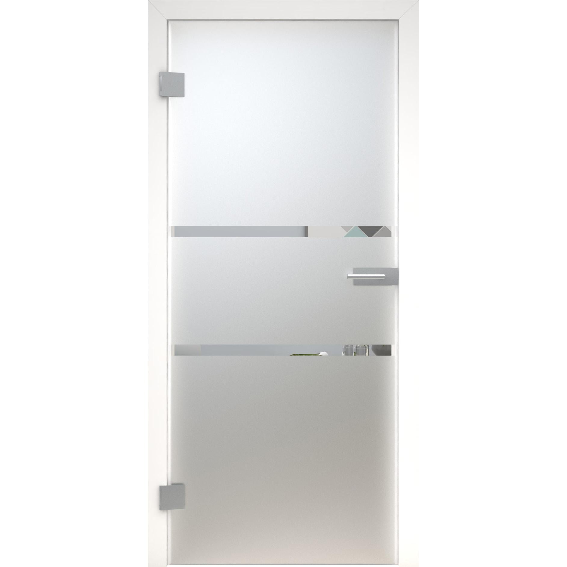 Glastür MattDesign 441 satiniert / matt-198,5 x 73,5 cm (Glasmaß 197,2 x 70,9 cm)-links-Montario