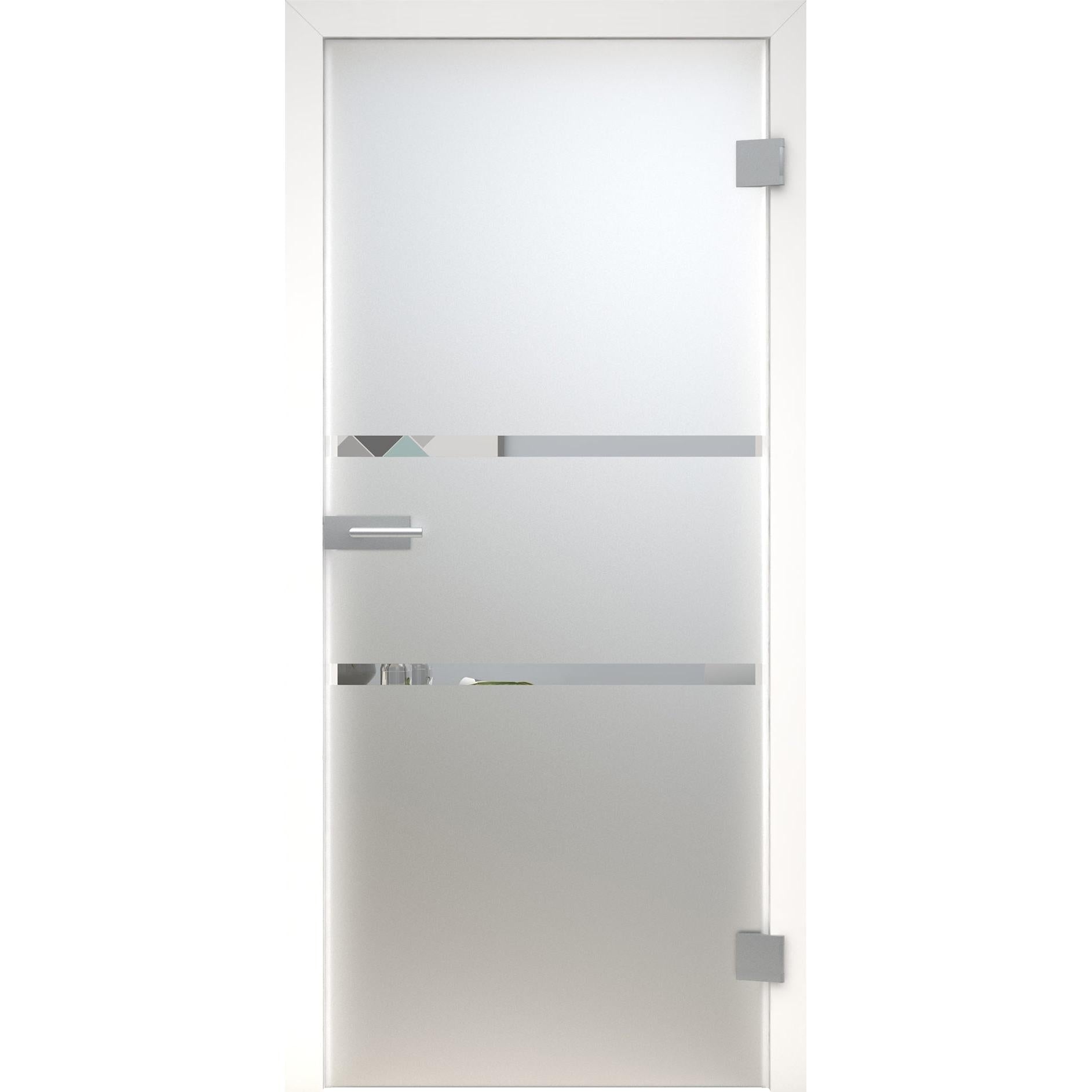Glastür MattDesign 441 satiniert / matt-198,5 x 73,5 cm (Glasmaß 197,2 x 70,9 cm)-rechts-Montario
