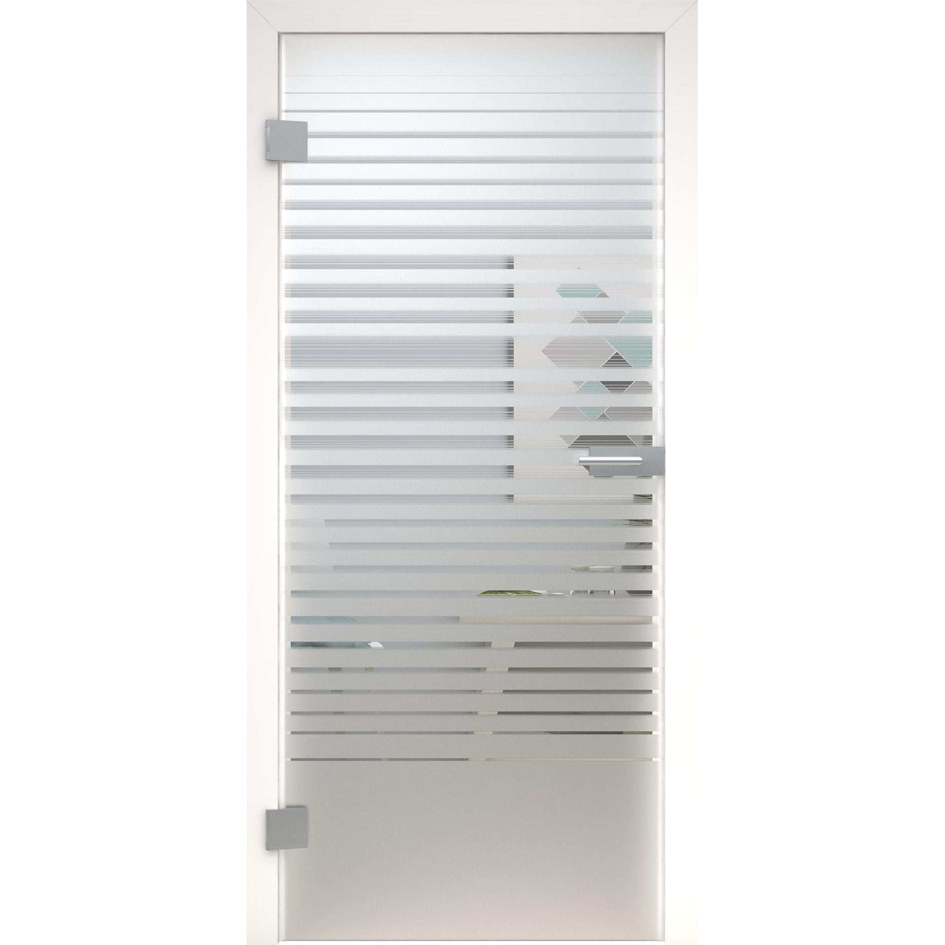 Glastür MattDesign 480 satiniert / matt-198,5 x 73,5 cm (Glasmaß 197,2 x 70,9 cm)-links-Montario