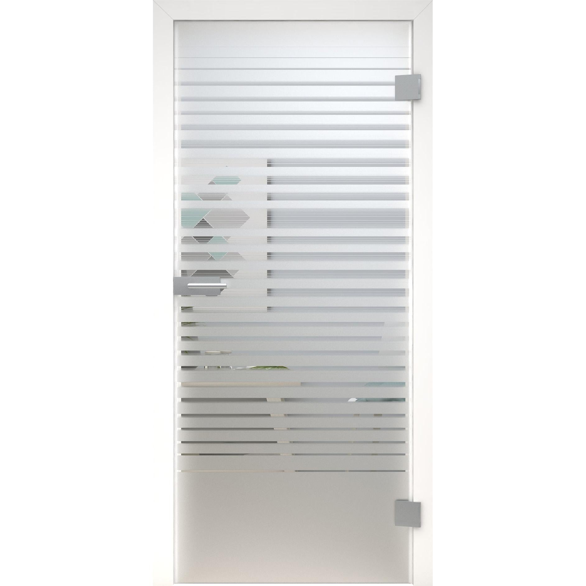 Glastür MattDesign 480 satiniert / matt-198,5 x 73,5 cm (Glasmaß 197,2 x 70,9 cm)-rechts-Montario