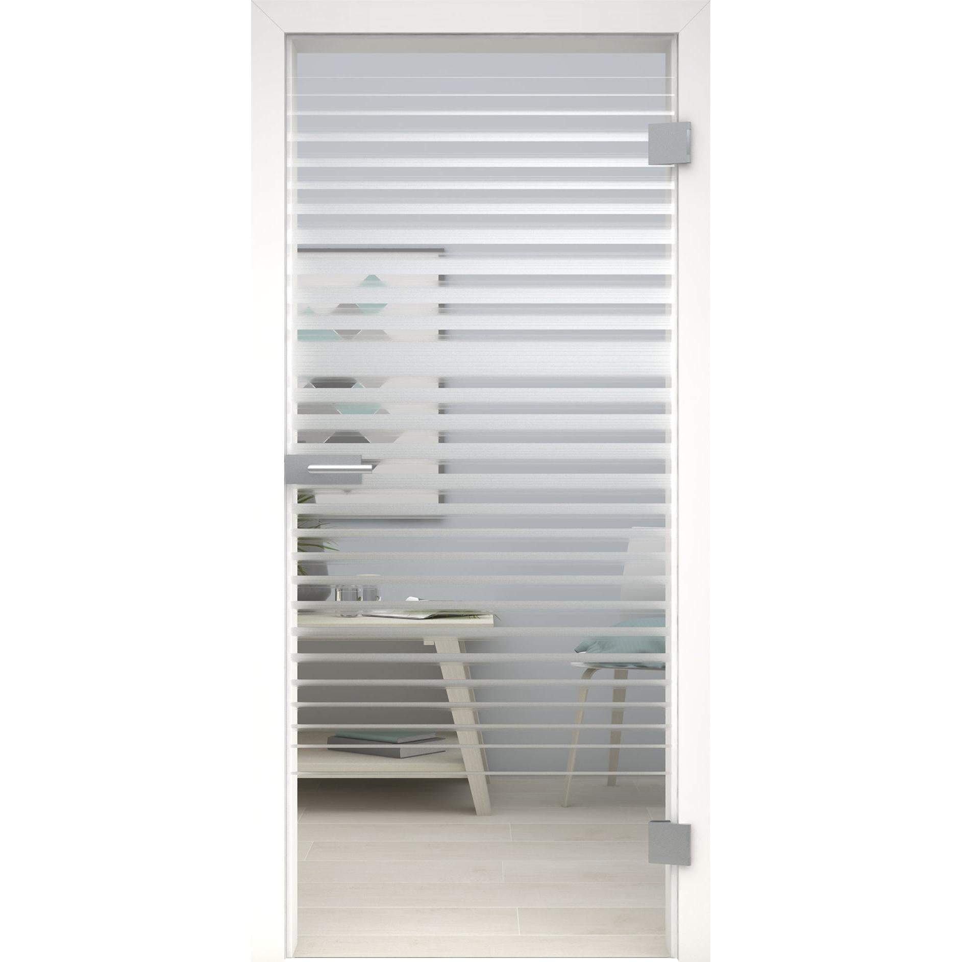 Glastür MattDesign 480-U Klarglas-198,5 x 73,5 cm (Glasmaß 197,2 x 70,9 cm)-rechts-Montario