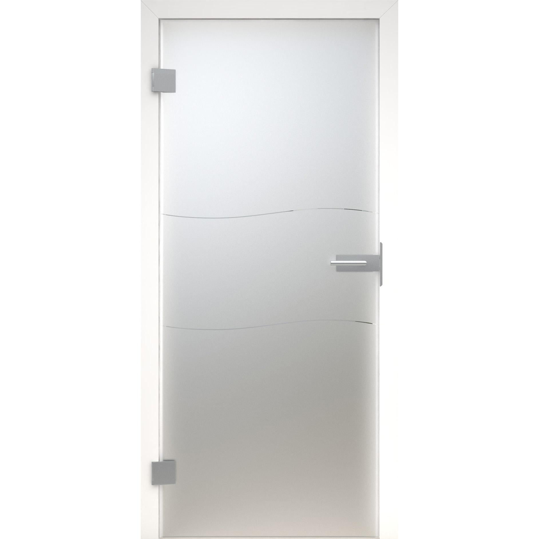 Glastür MattDesign 486 satiniert / matt-198,5 x 73,5 cm (Glasmaß 197,2 x 70,9 cm)-links-Montario