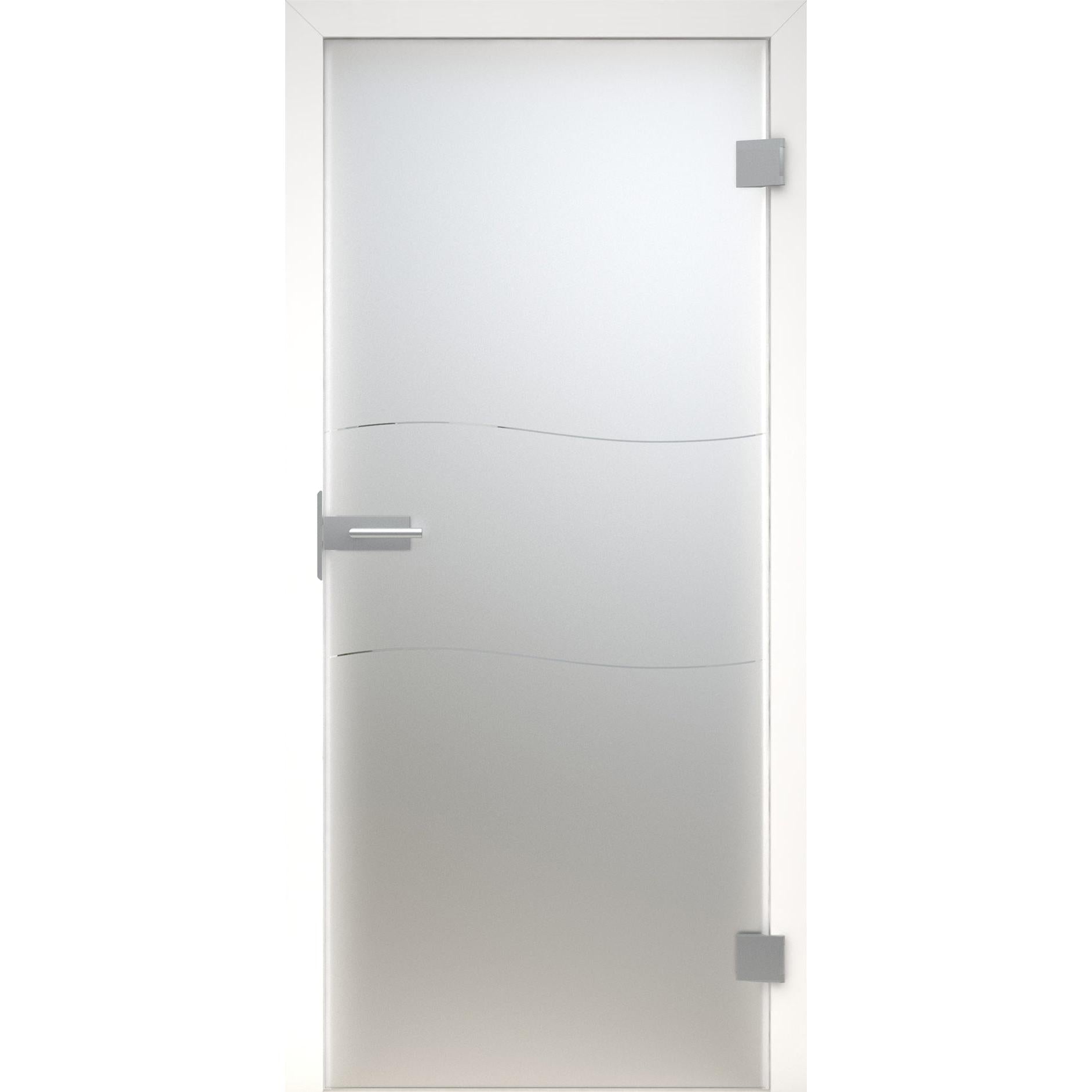 Glastür MattDesign 486 satiniert / matt-198,5 x 73,5 cm (Glasmaß 197,2 x 70,9 cm)-rechts-Montario