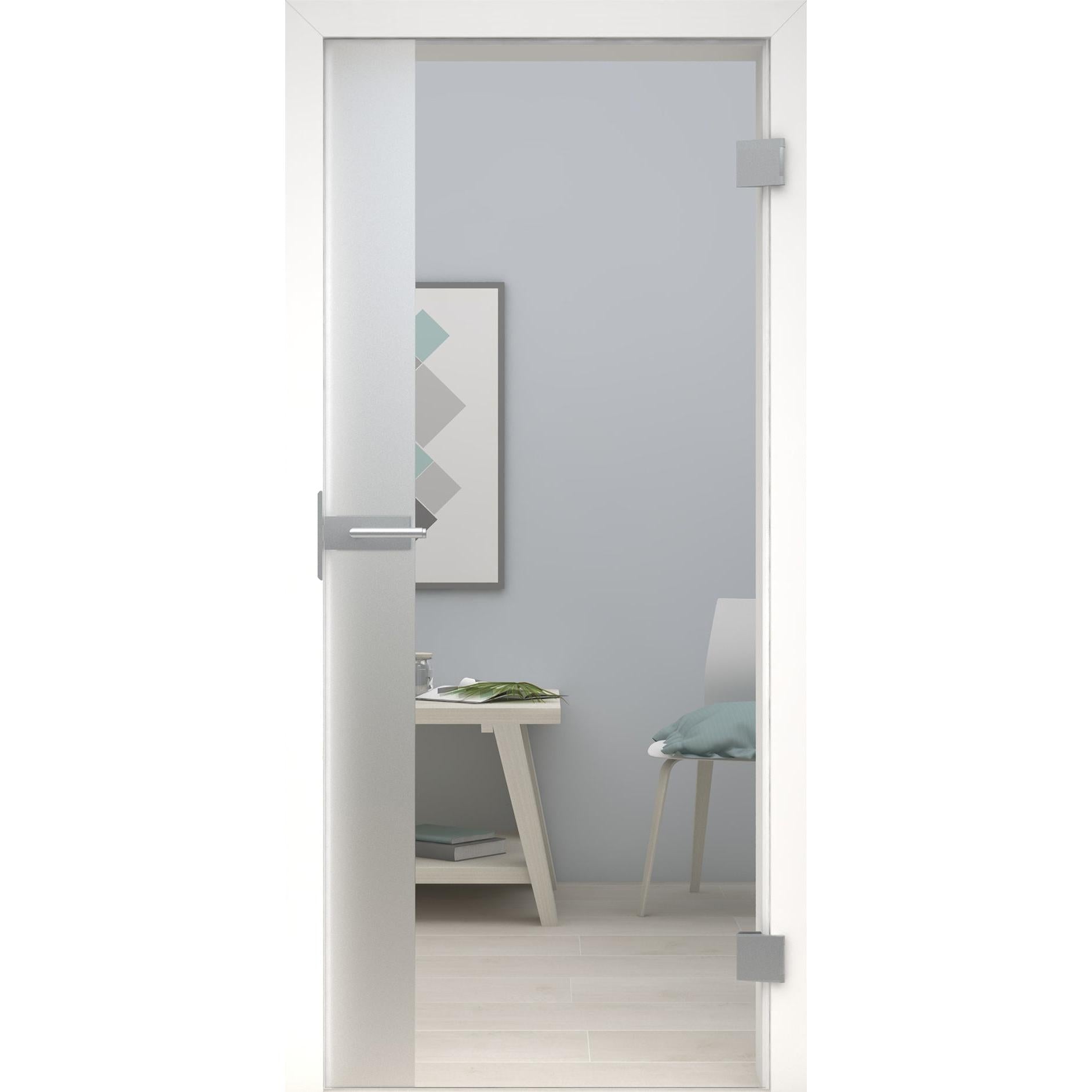 Glastür MattDesign 495-U Klarglas-198,5 x 73,5 cm (Glasmaß 197,2 x 70,9 cm)-rechts-Montario