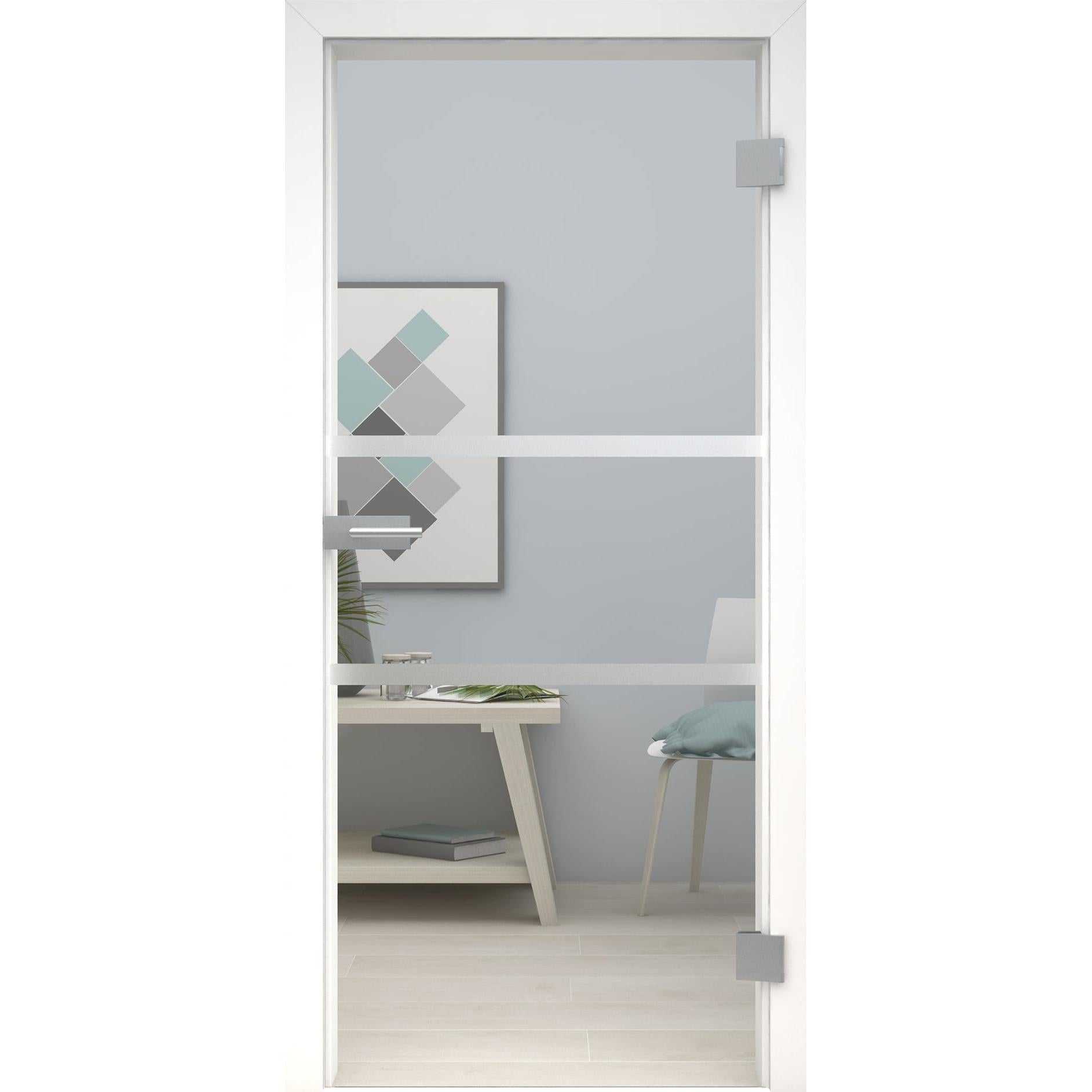 Glastür Printline 241-U Klarglas-198,5 x 73,5 cm (Glasmaß 197,2 x 70,9 cm)-rechts-Montario