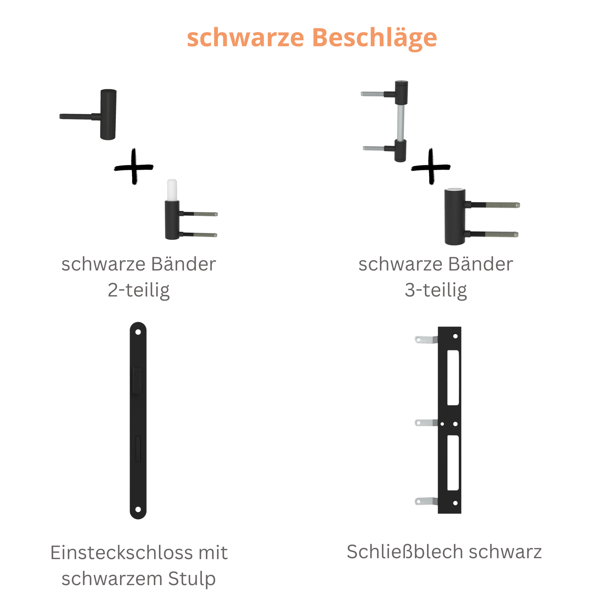 Zimmertür mit Lichtausschnitt XL grau glatt Designkante - Modell LAXL