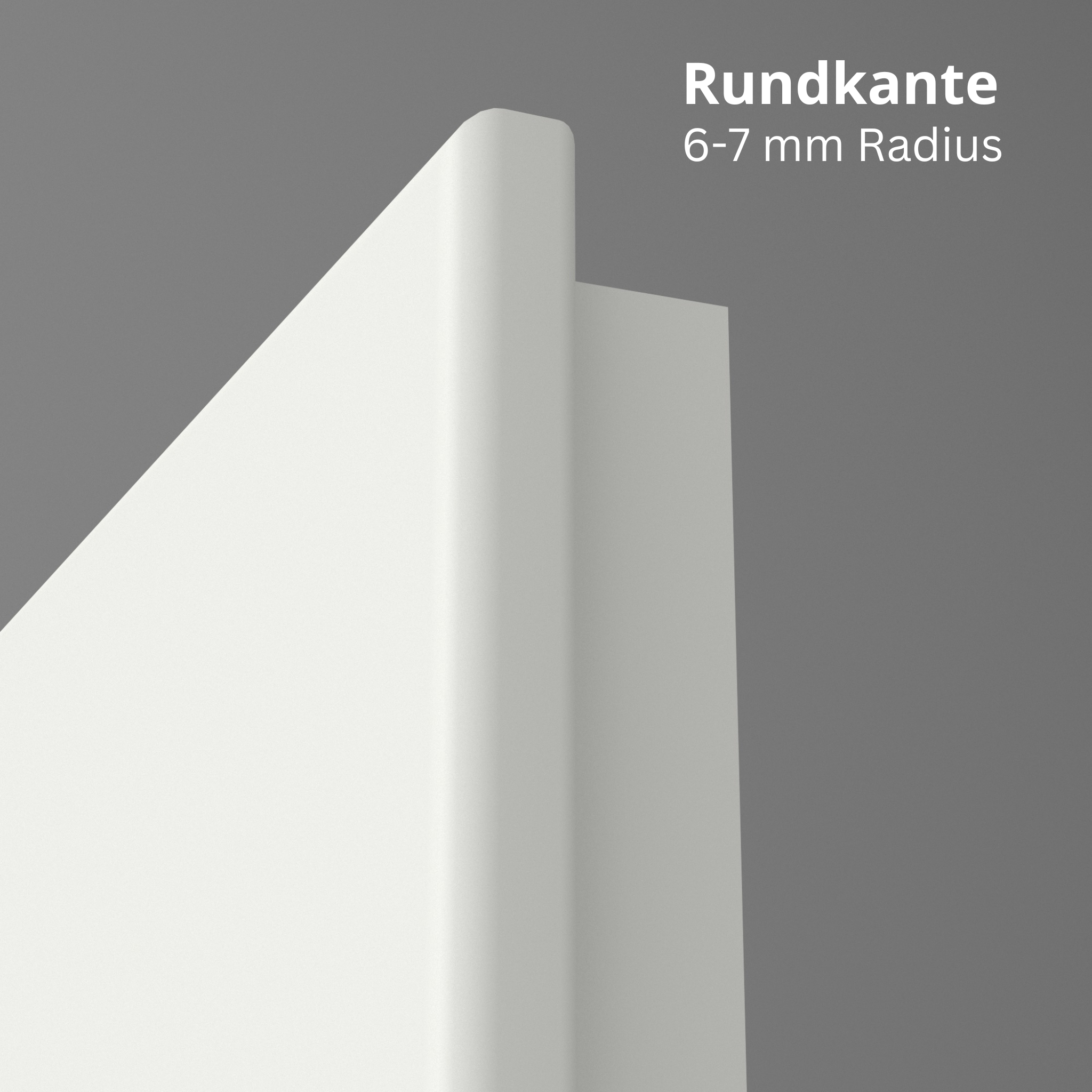 Wohnungseingangstür mit Zarge soft-weiß Dekor glatt Rundkante SK1 / KK3