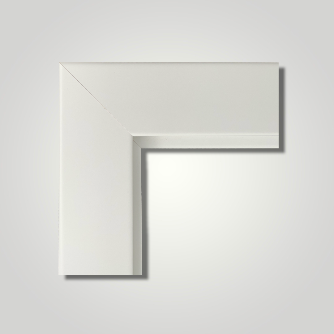 Durchgangszarge CPL soft-weiß ähnlich RAL 9010 Designkante 60 mm Bekleidung