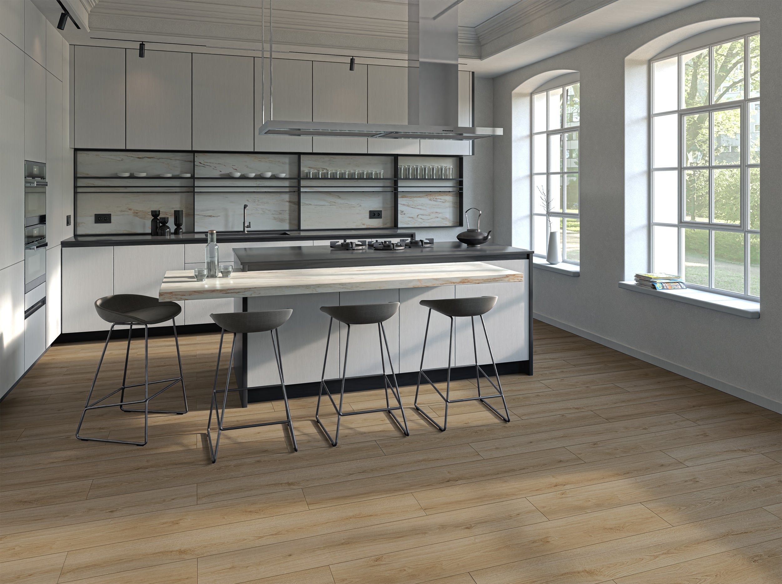 Klick-Laminat HDF Comfort Eiche Casoria Landhausdiele Synchronprägung