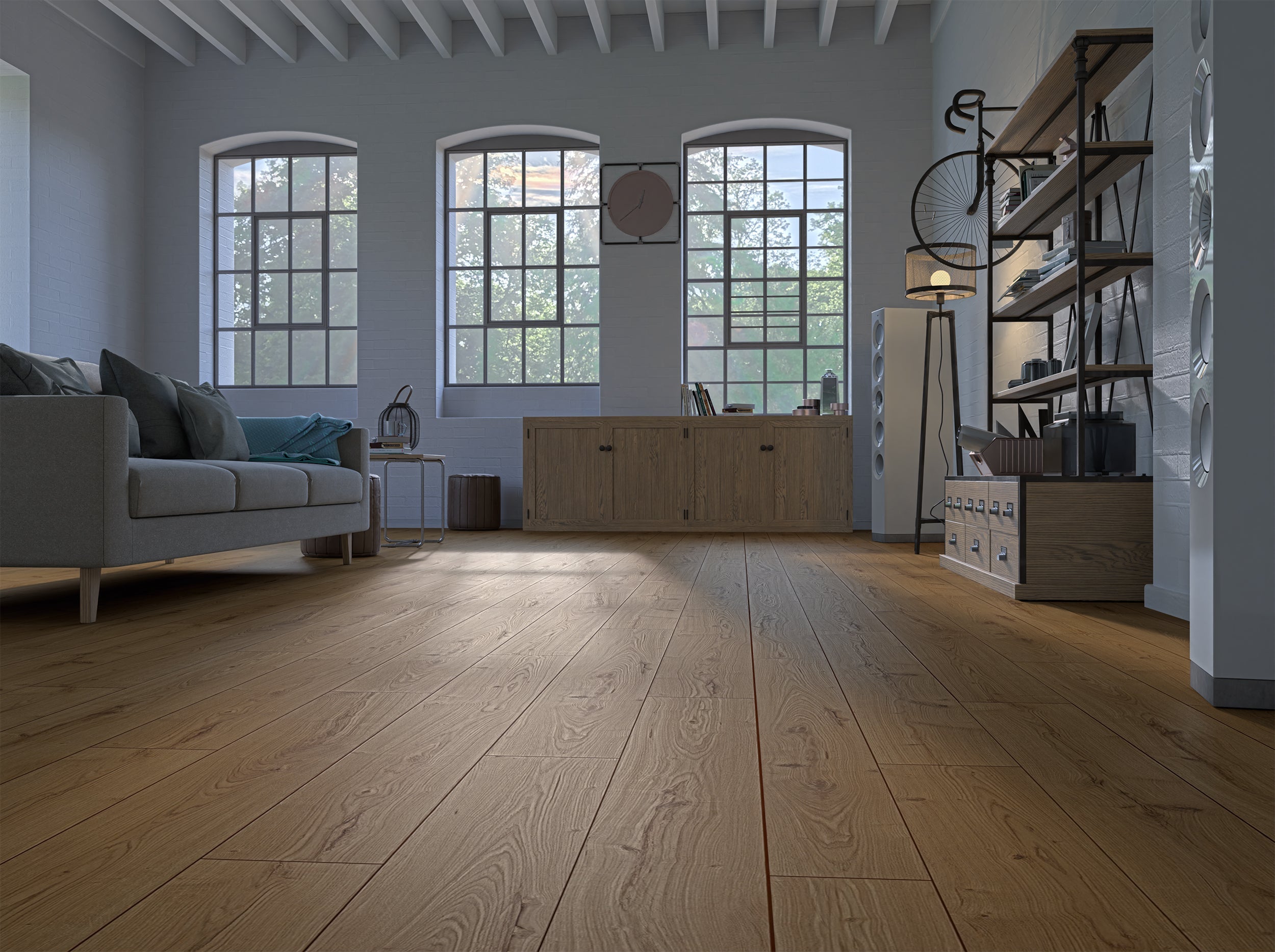 Klick-Laminat HDF Smart Eiche Ercolano Landhausdiele leichte Prägung