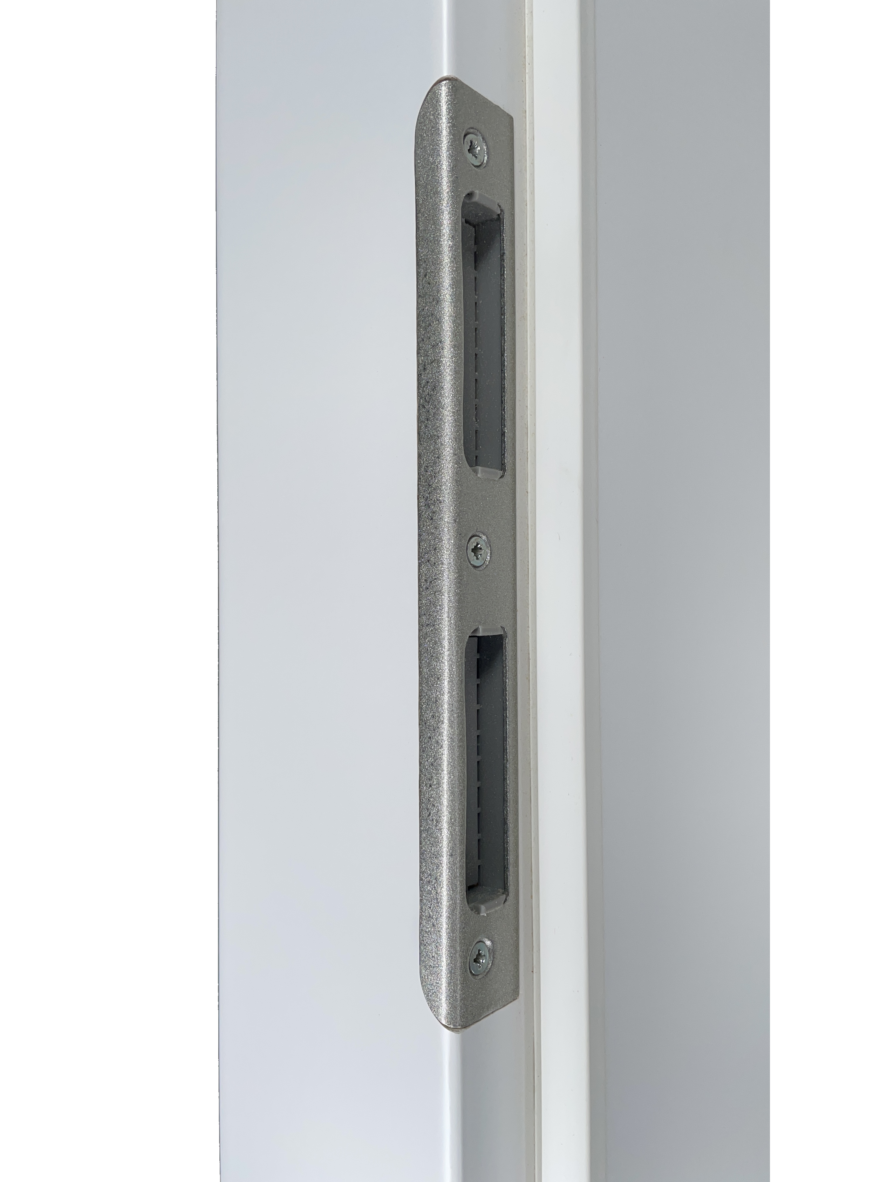 Zimmertür mit Zarge und Lichtausschnitt brillant-weiß 4 Kassetten Designkante - Modell Stiltür K43LA2