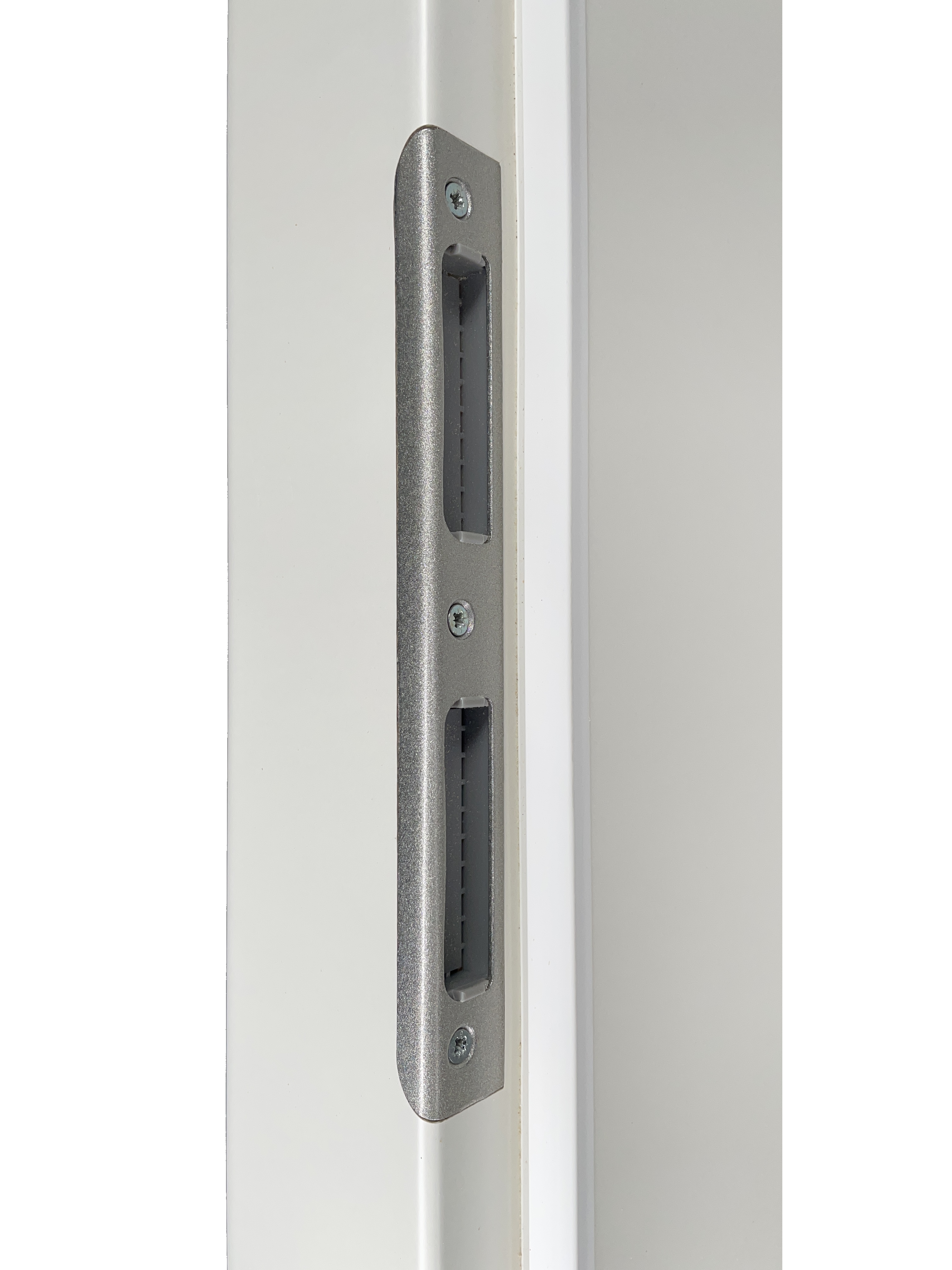 Zimmertür mit Zarge und Lichtausschnitt mit Sprossenrahmen soft-weiß 4 Kassetten Rundkante - Modell Stiltür K41LA2SP