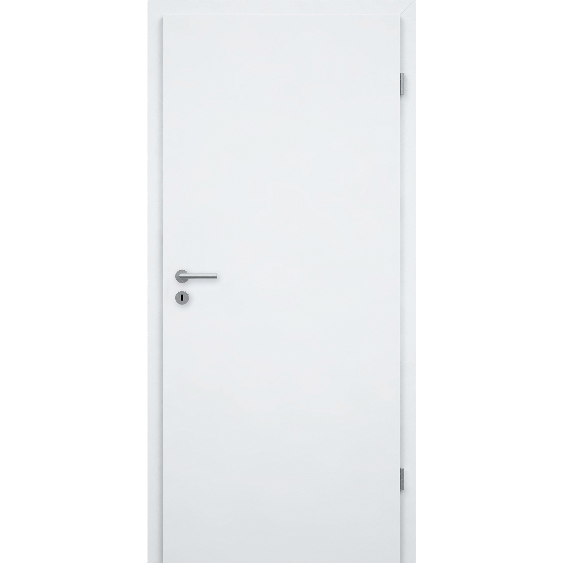 Zimmertür mit Zarge CPL glatt brillant-weiß Röhrenspan Designkante