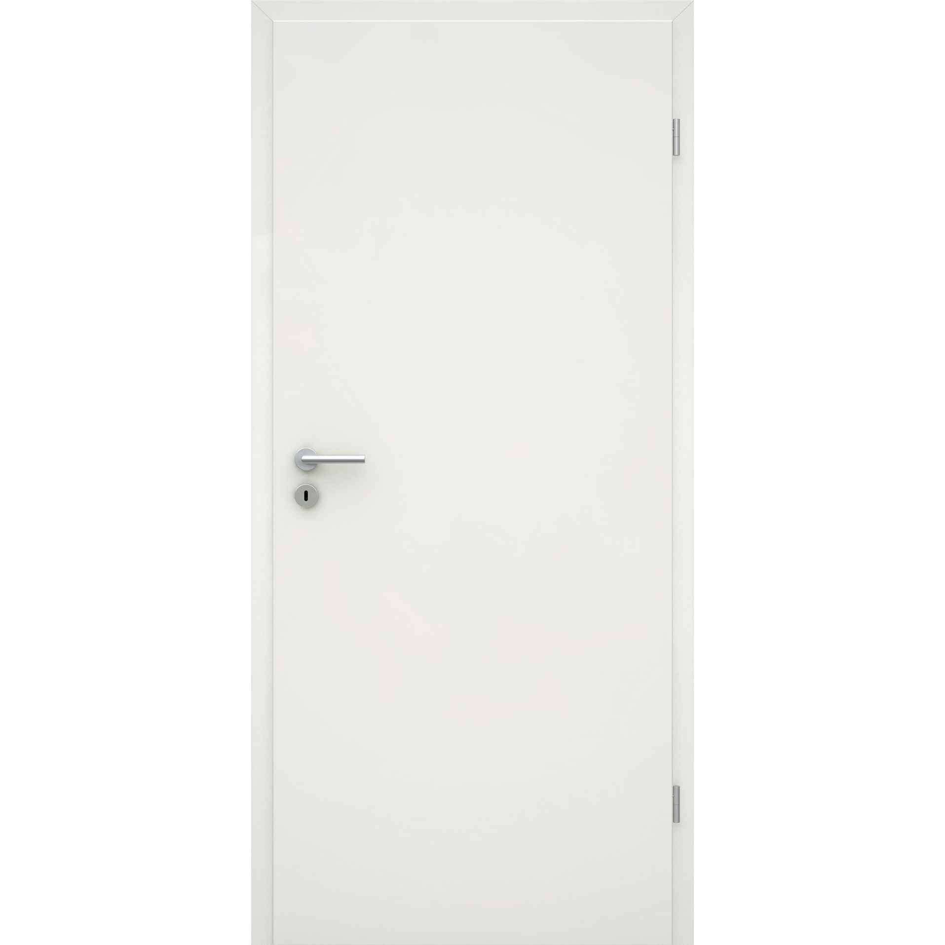 Zimmertür mit Zarge CPL soft-weiß Röhrenspan Rundkante