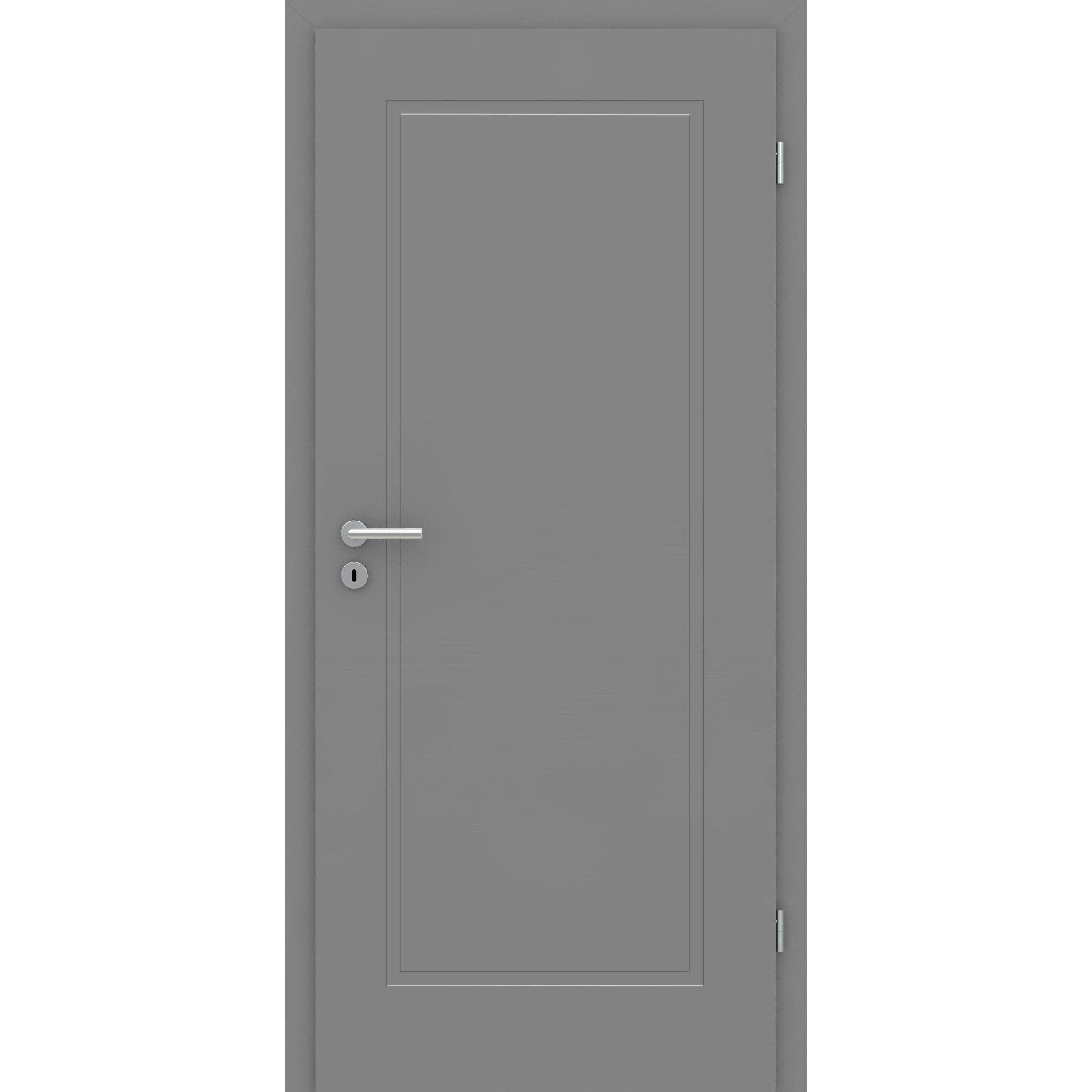 Wohnungseingangstür grau 1 Kassette Designkante SK1 / KK3 - Modell Stiltür M17