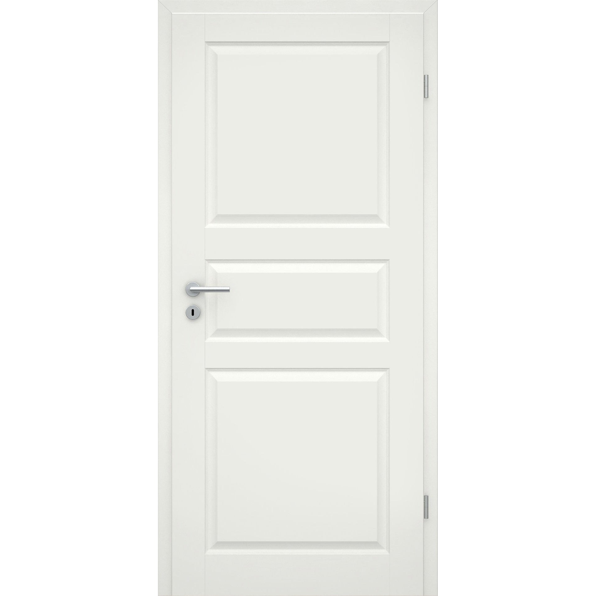 Wohnungseingangstür soft-weiß 3 Kassetten klassisch Rundkante SK3 / KK3 - Modell Stiltür K31