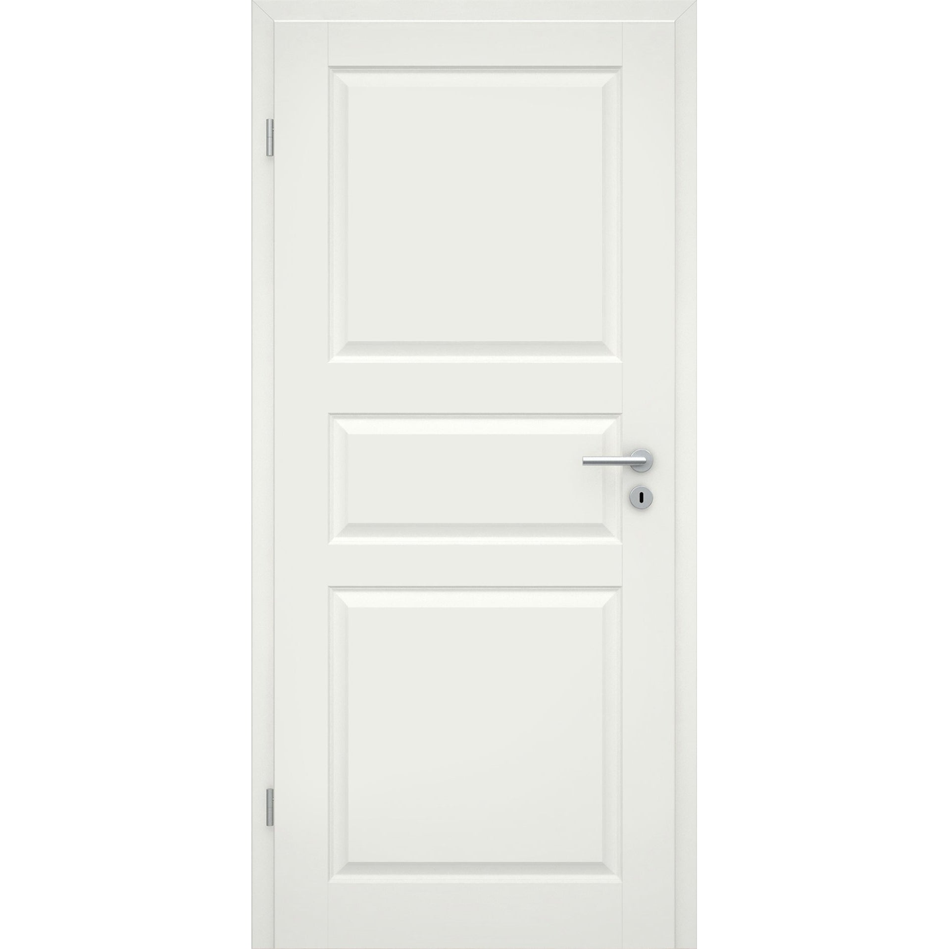 Wohnungseingangstür soft-weiß 3 Kassetten klassisch Rundkante SK3 / KK3 - Modell Stiltür K31