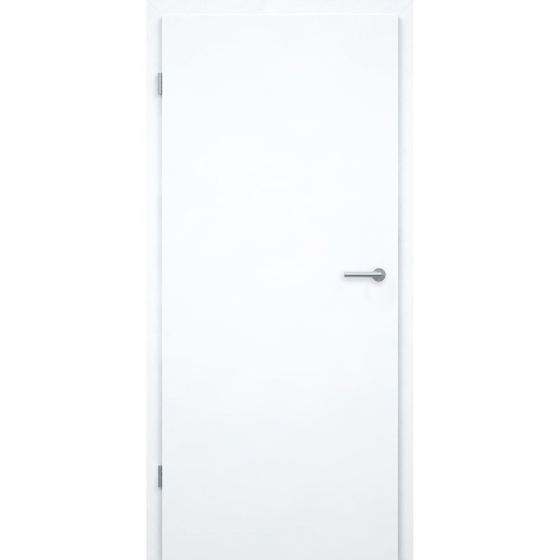 Zimmertür mit Zarge ohne Schlüssellochbohrung CPL brillant-weiß Röhrenspan Designkante
