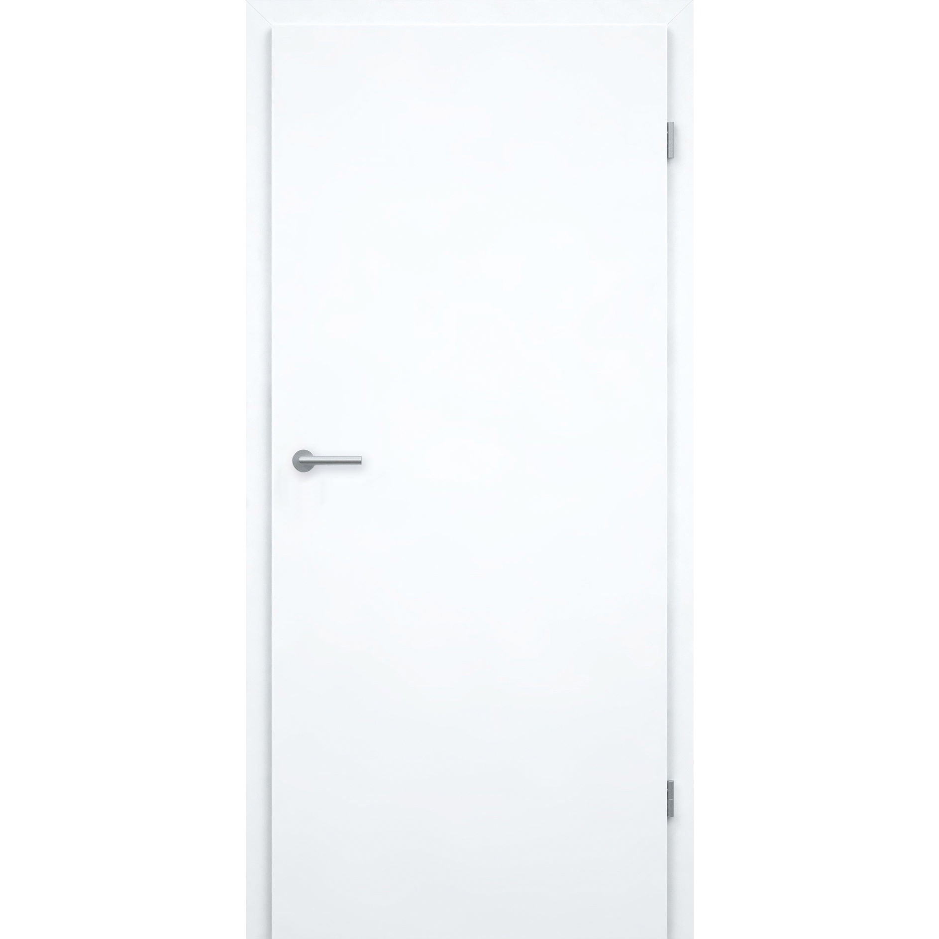 Zimmertür mit Zarge ohne Schlüssellochbohrung CPL brillant-weiß Röhrenspan Designkante