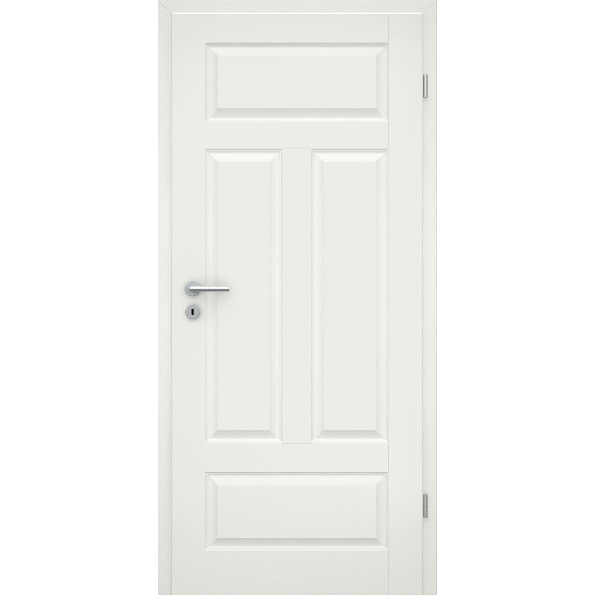 Zimmertür soft-weiß 4 Kassetten Quer Eckkante - Modell Stiltür KQ41